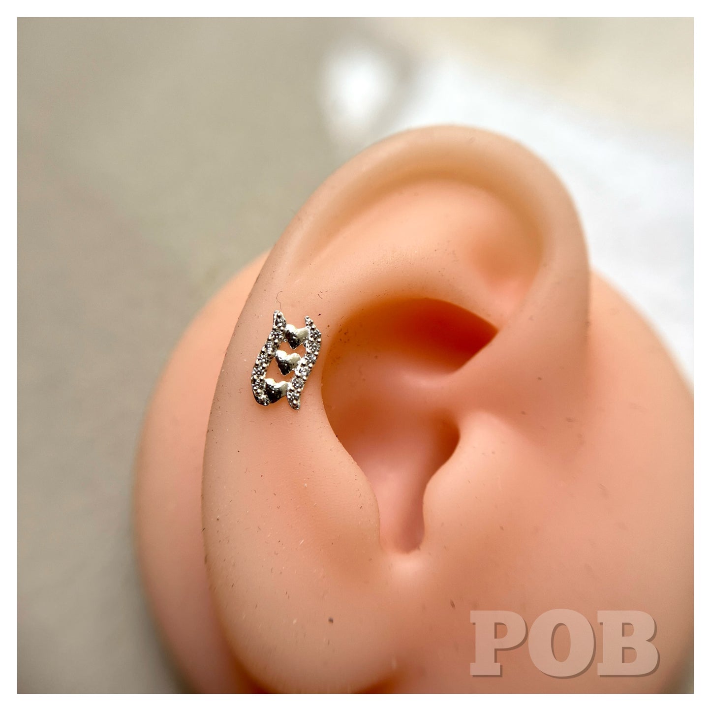 925 sterling silver stud POBX43