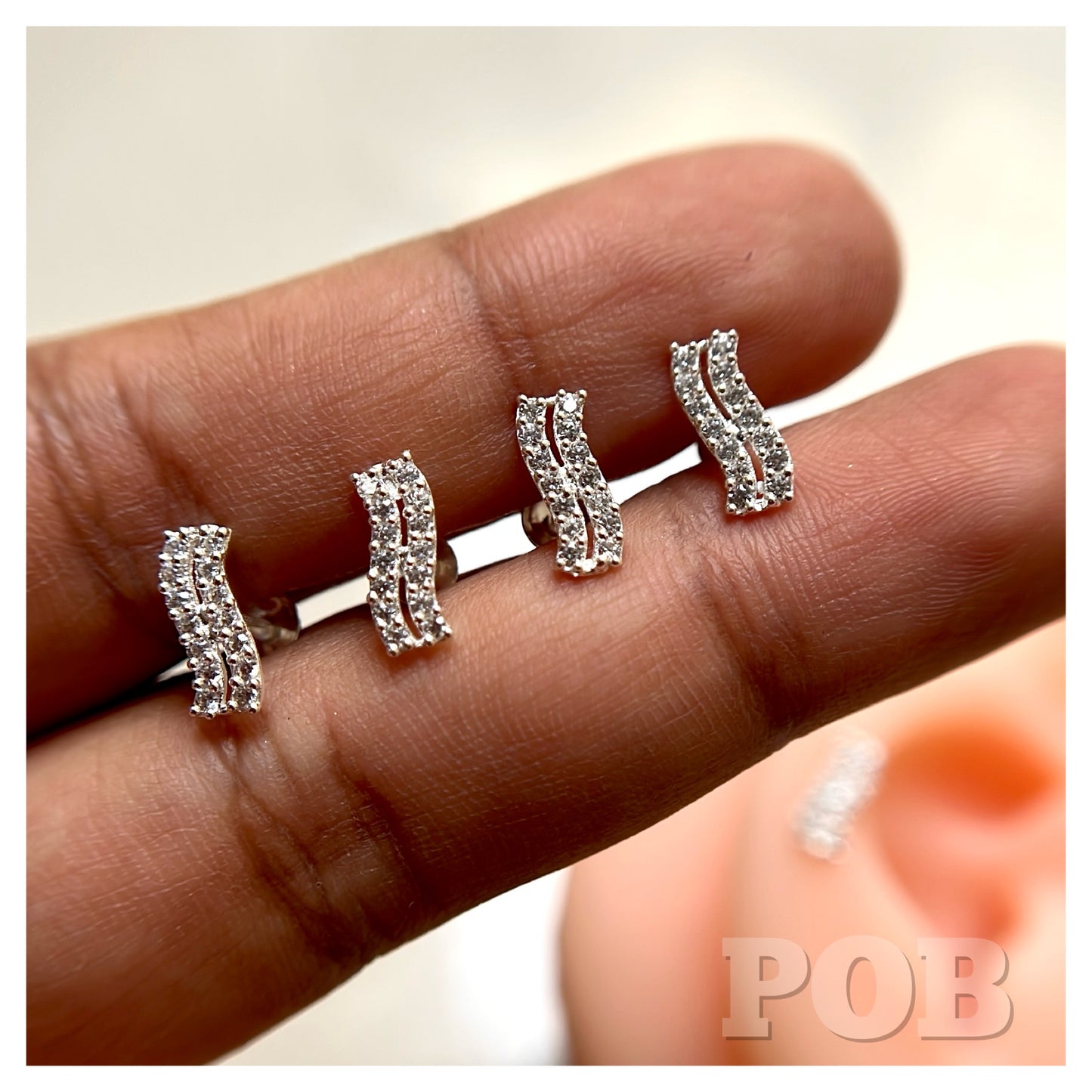925 sterling silver stud POBX41x