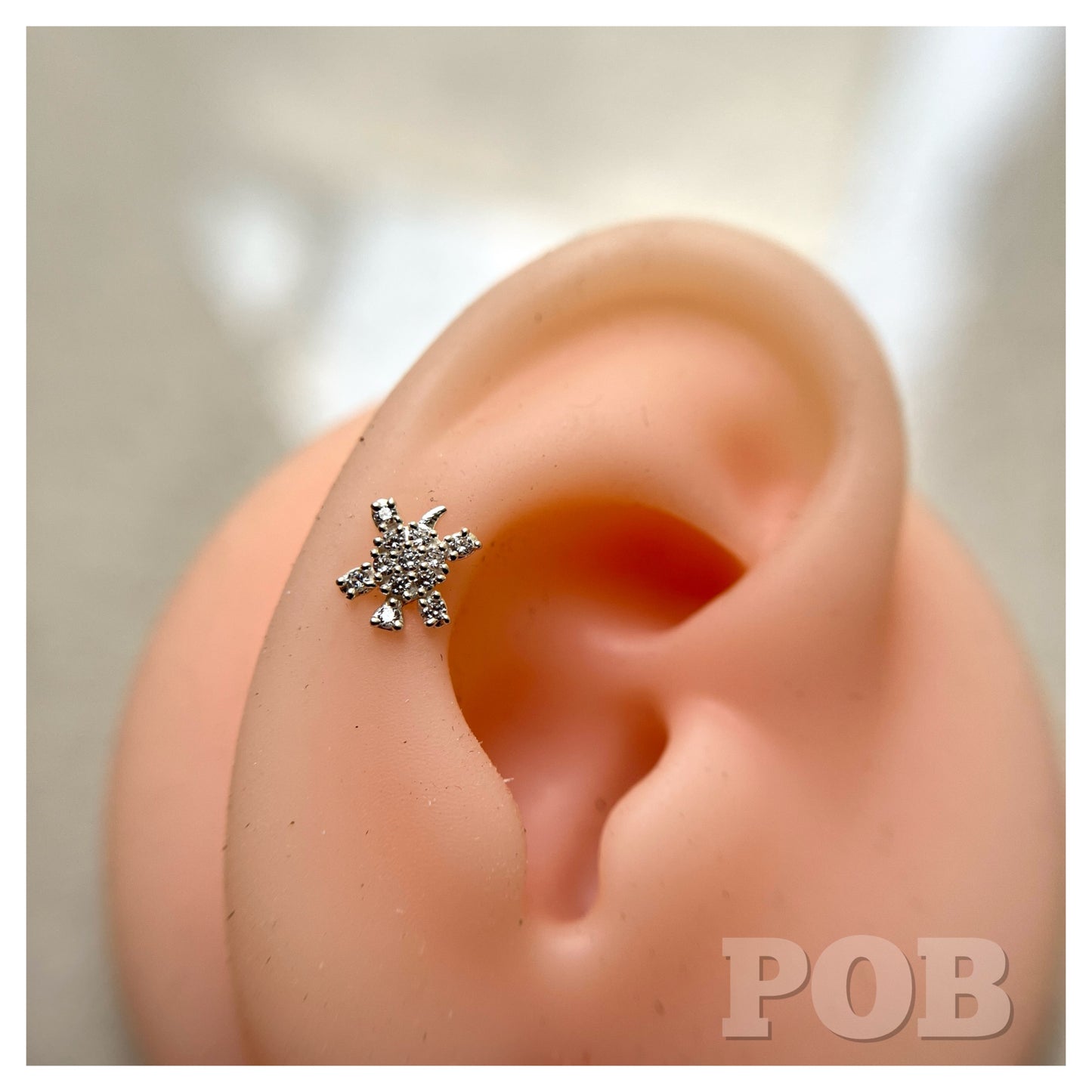 925 sterling silver stud POBX42x