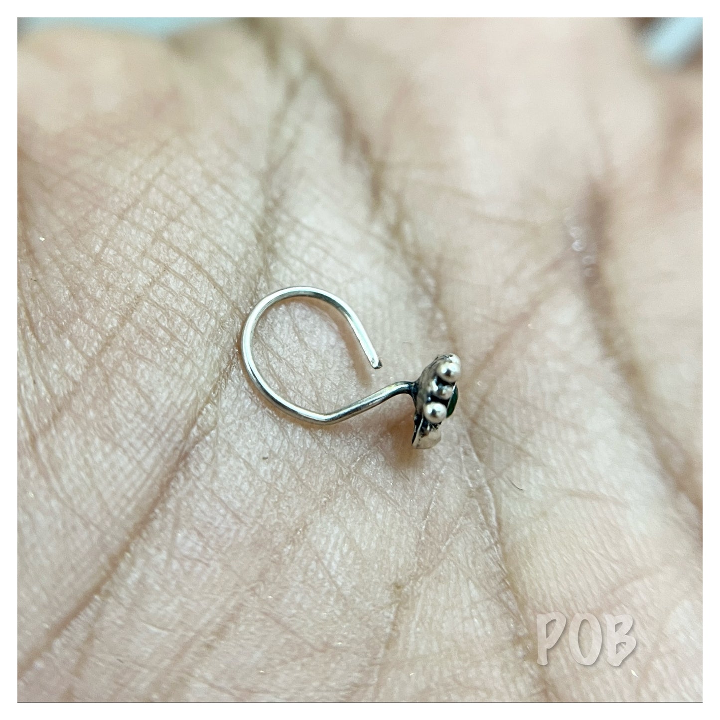 925 silver wire type nose pin POBX9