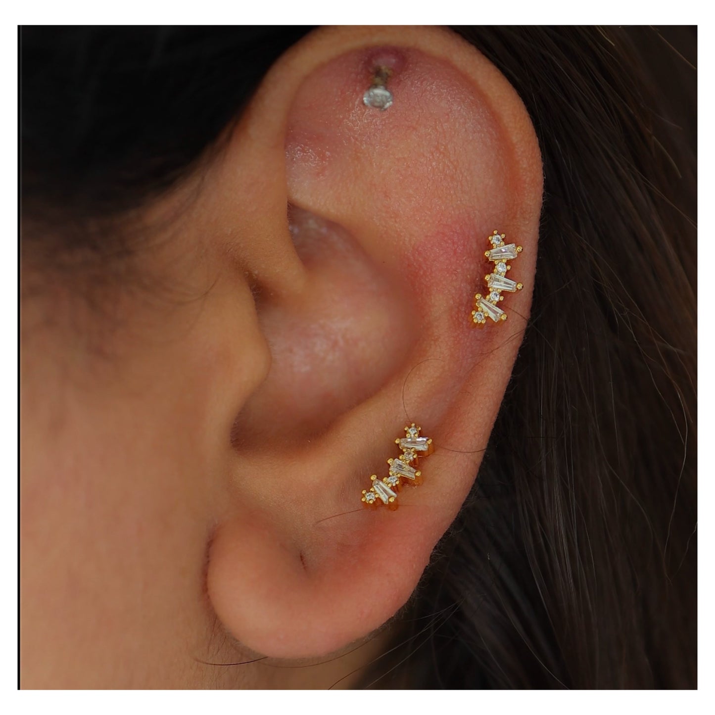 Stainless steel anti tarnish studs pair POBX48