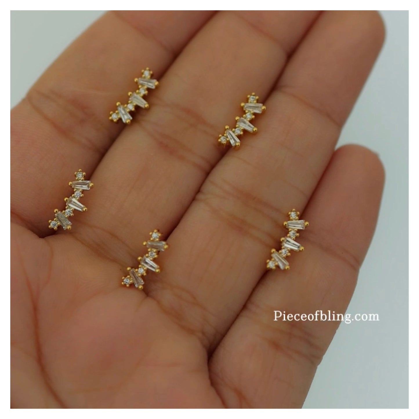 Stainless steel anti tarnish studs pair POBX48