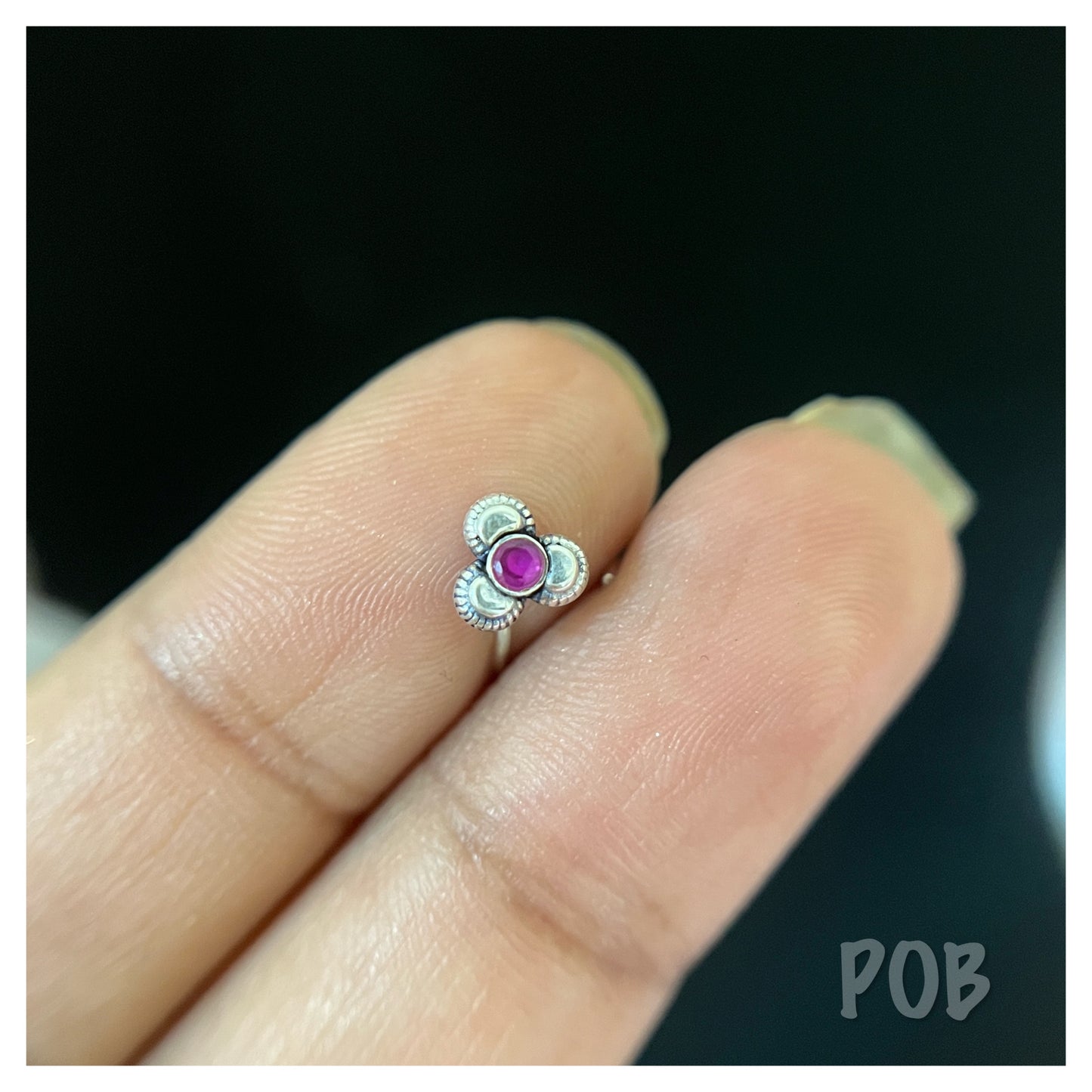 Sterling silver wire type nose pin POBX9