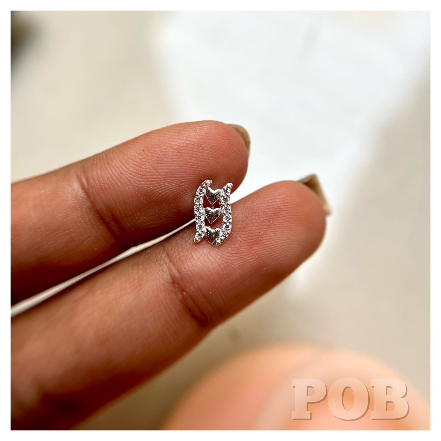 925 sterling silver stud POBX43