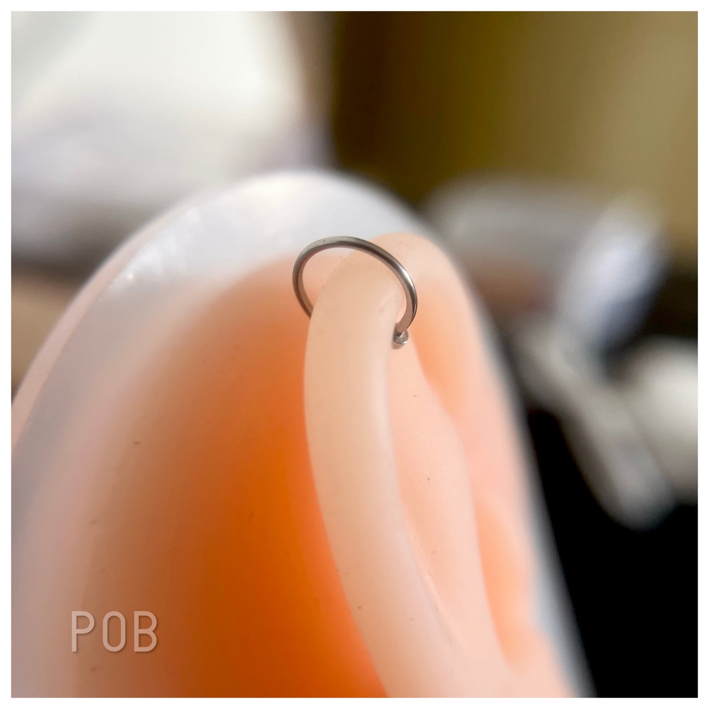 Anti tarnish fake press type ring POBX38x