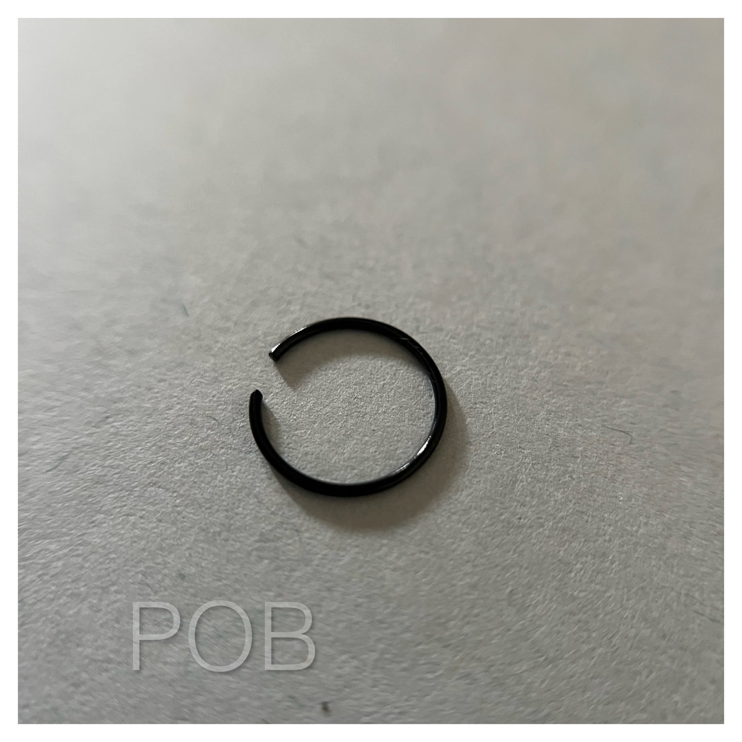 Black size adjustable long lasting ring POBX25