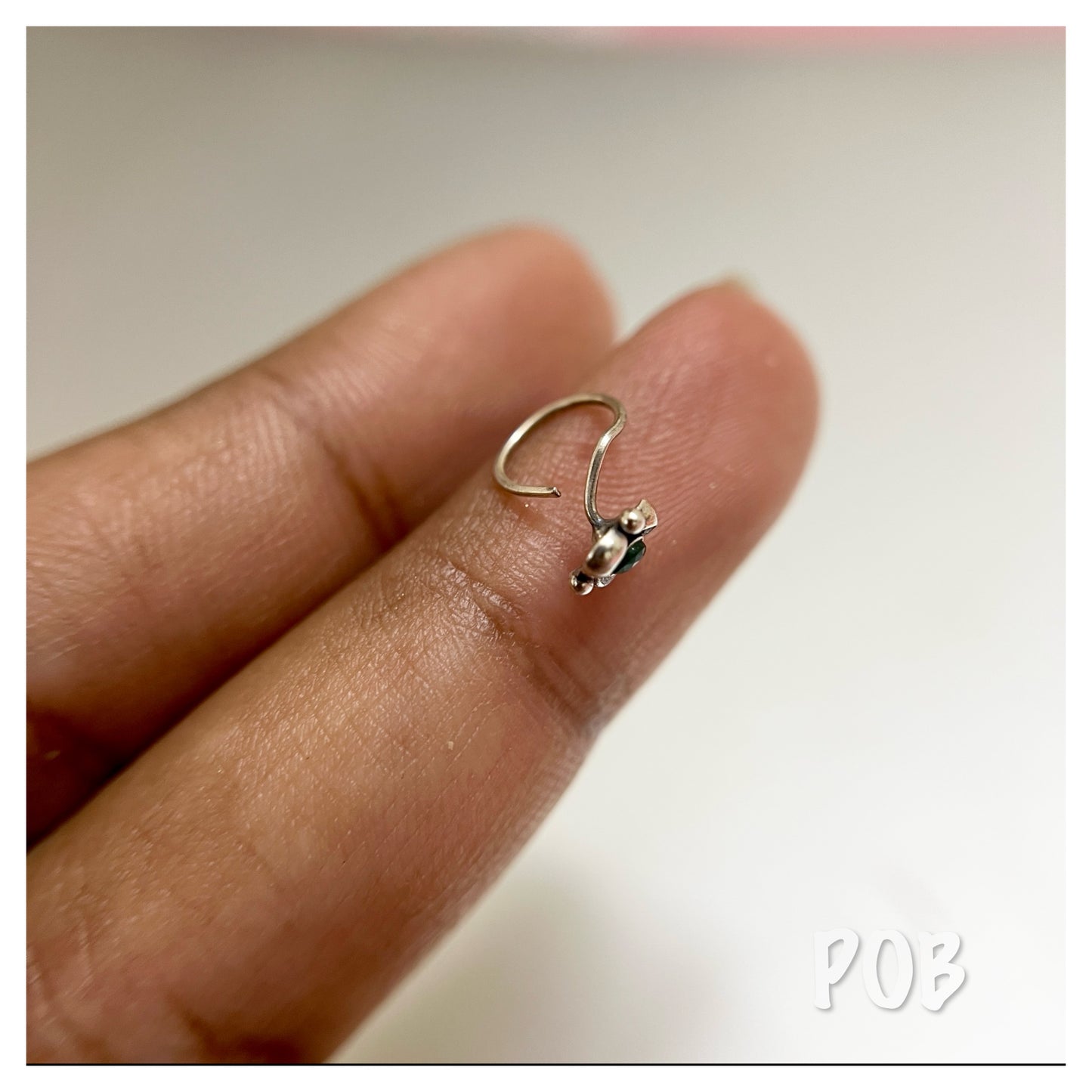 925 silver wire type nosepin POBX9