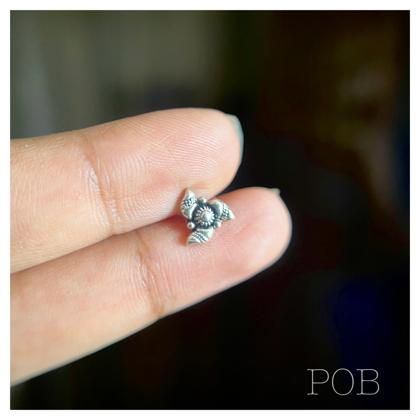 925 sterling silver nosepin POBX13