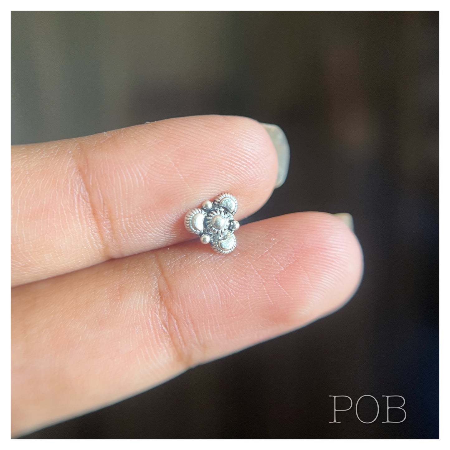 925 Sterling silver nosepin POBX13