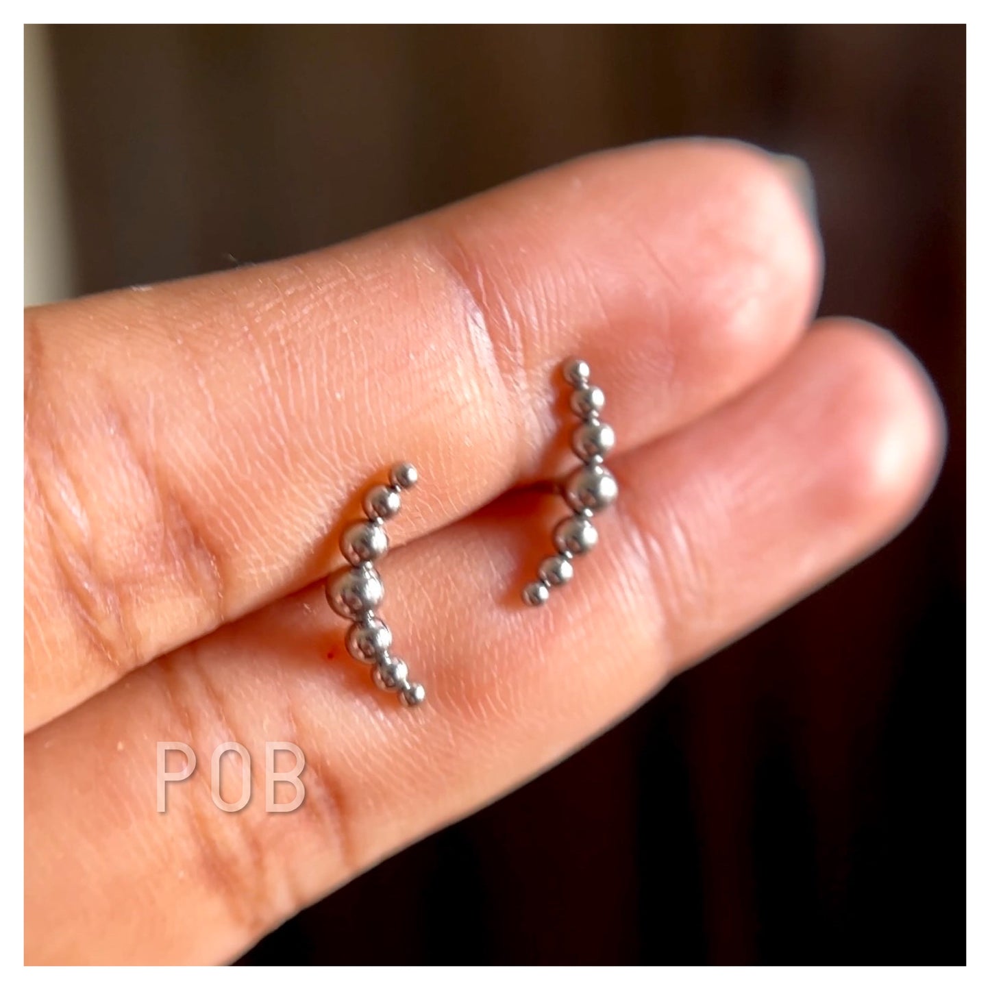 Anti tarnish stainless steel second stud POBX32x
