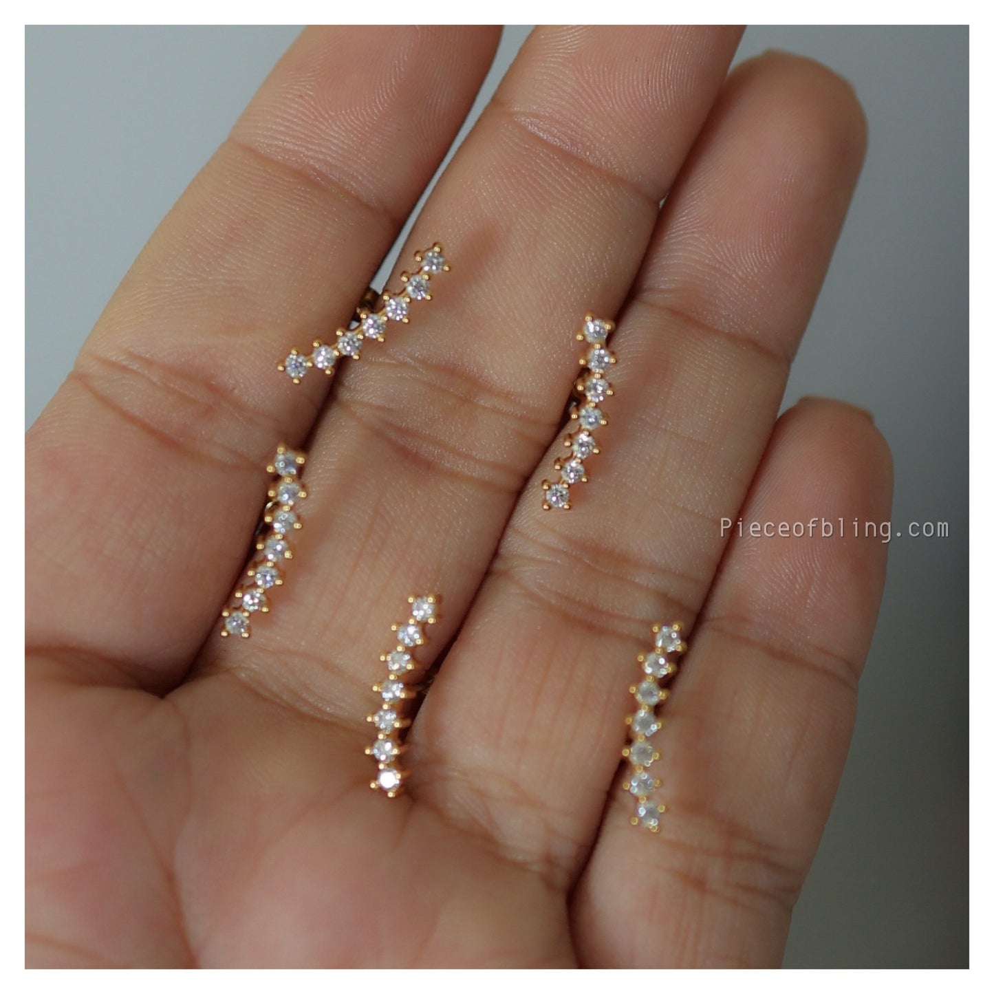 GOLD ANTI TARNISH SECOND STUDS PAIR