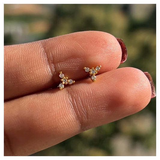 Gold plated studs pair