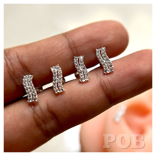 925 sterling silver stud POBX41x