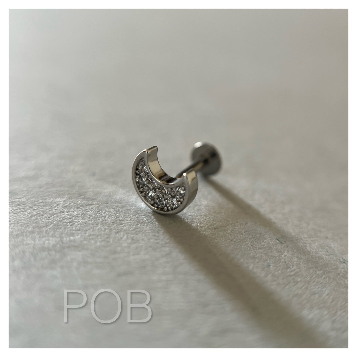 Zircon stone stainless stud long lasting steel