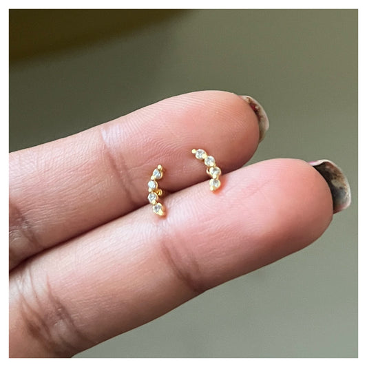 Gold plated studs pair