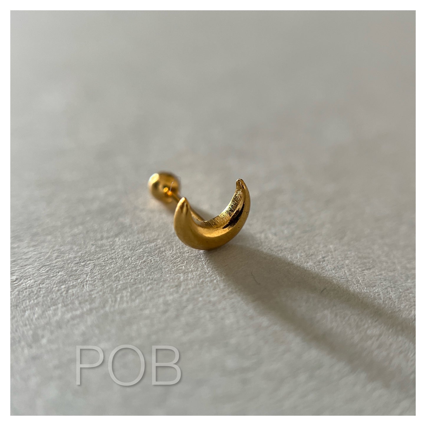 Gold stainless steel long lasting piercing jewellery POBX19