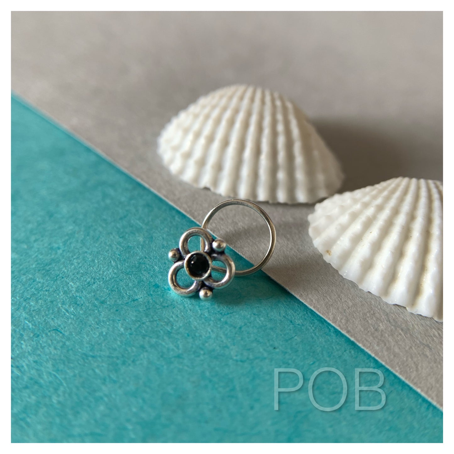 Sterling silver nose pin wire type POBX8