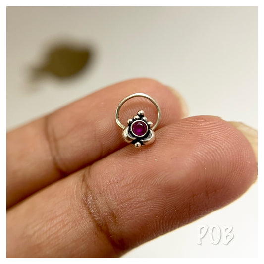 925 silver wire type nosepin POBX9