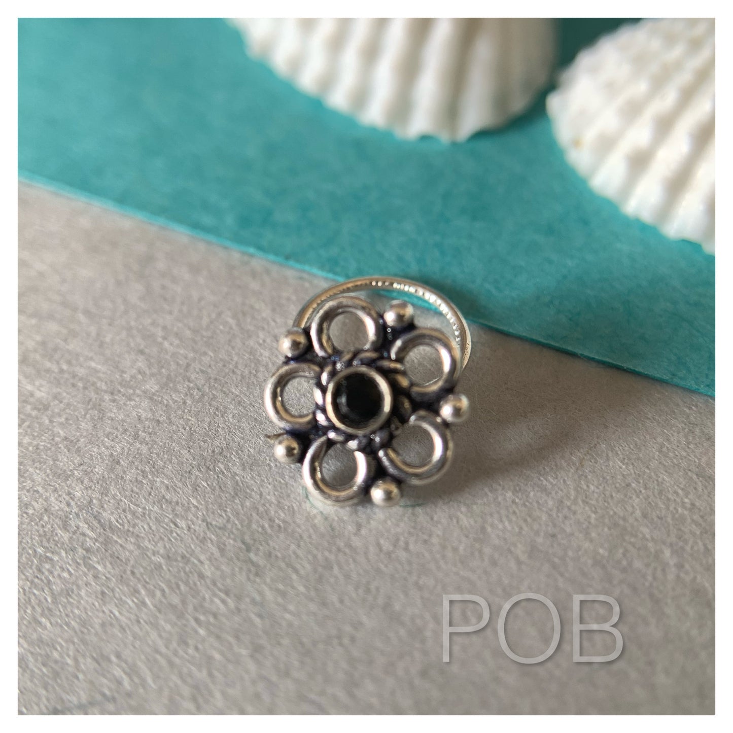 Sterling silver nose pin wire type POBX8