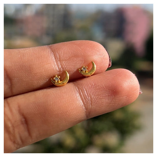 Gold plated studs pair