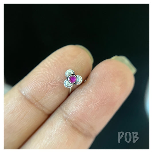Sterling silver wire type nose pin POBX9