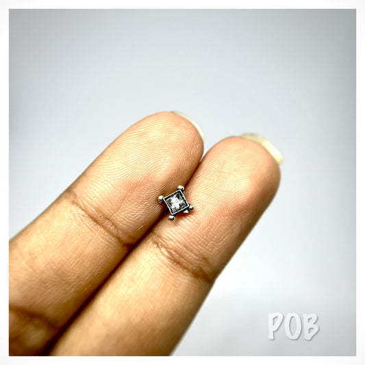 Set of 3,  925 silver wire type nosepin POBX10