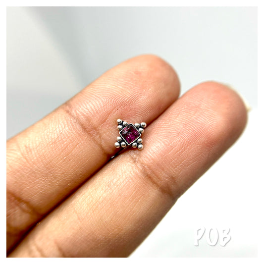 925 sterling silver wire type nosepin POBX10