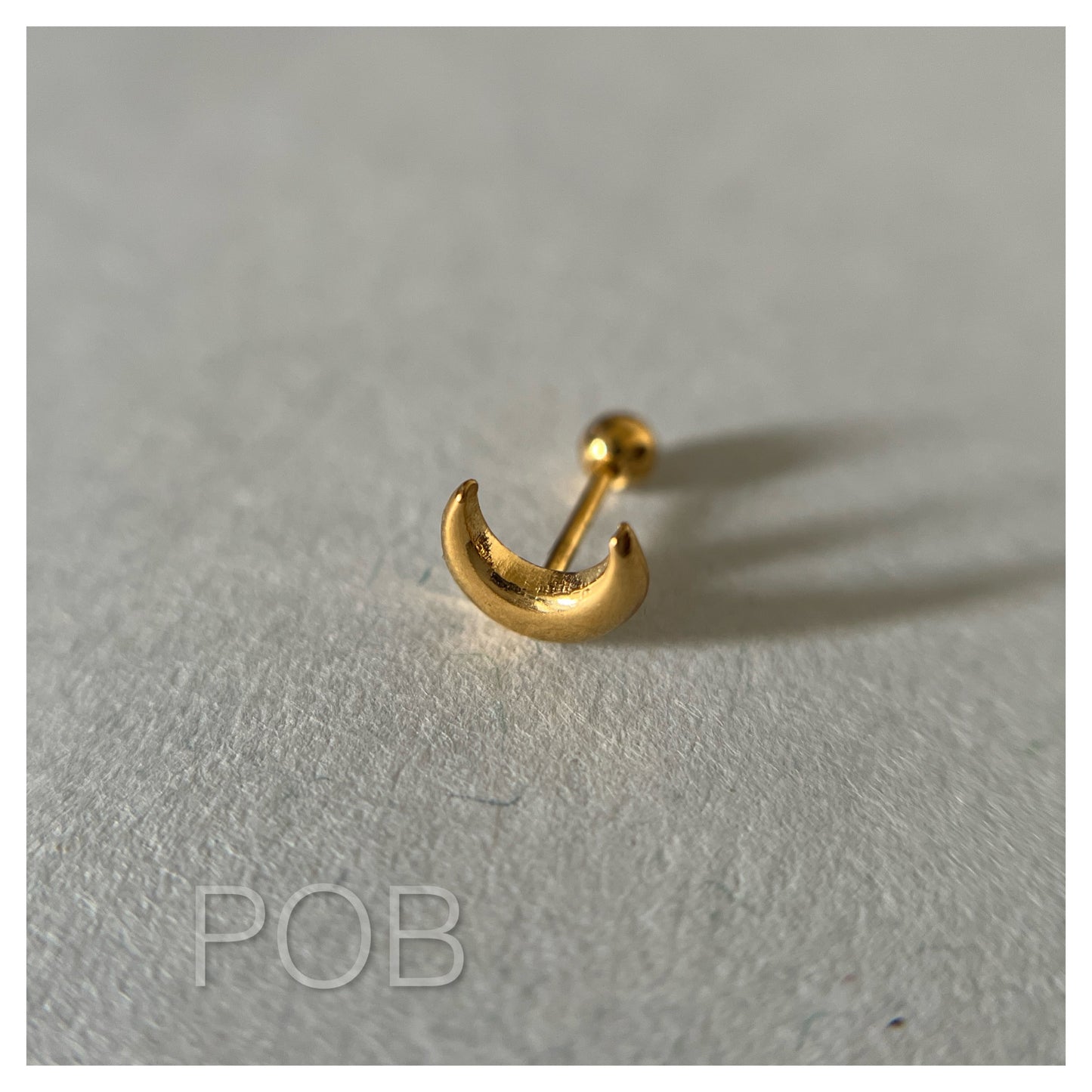 Gold stainless steel long lasting piercing jewellery POBX19