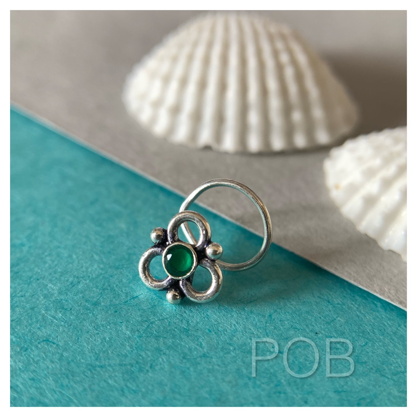 Sterling silver nose pin wire type POBX8