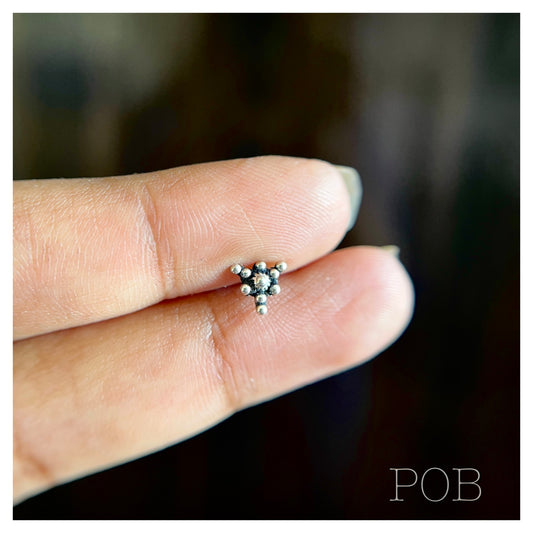 925 sterling silver nosepin POBX15