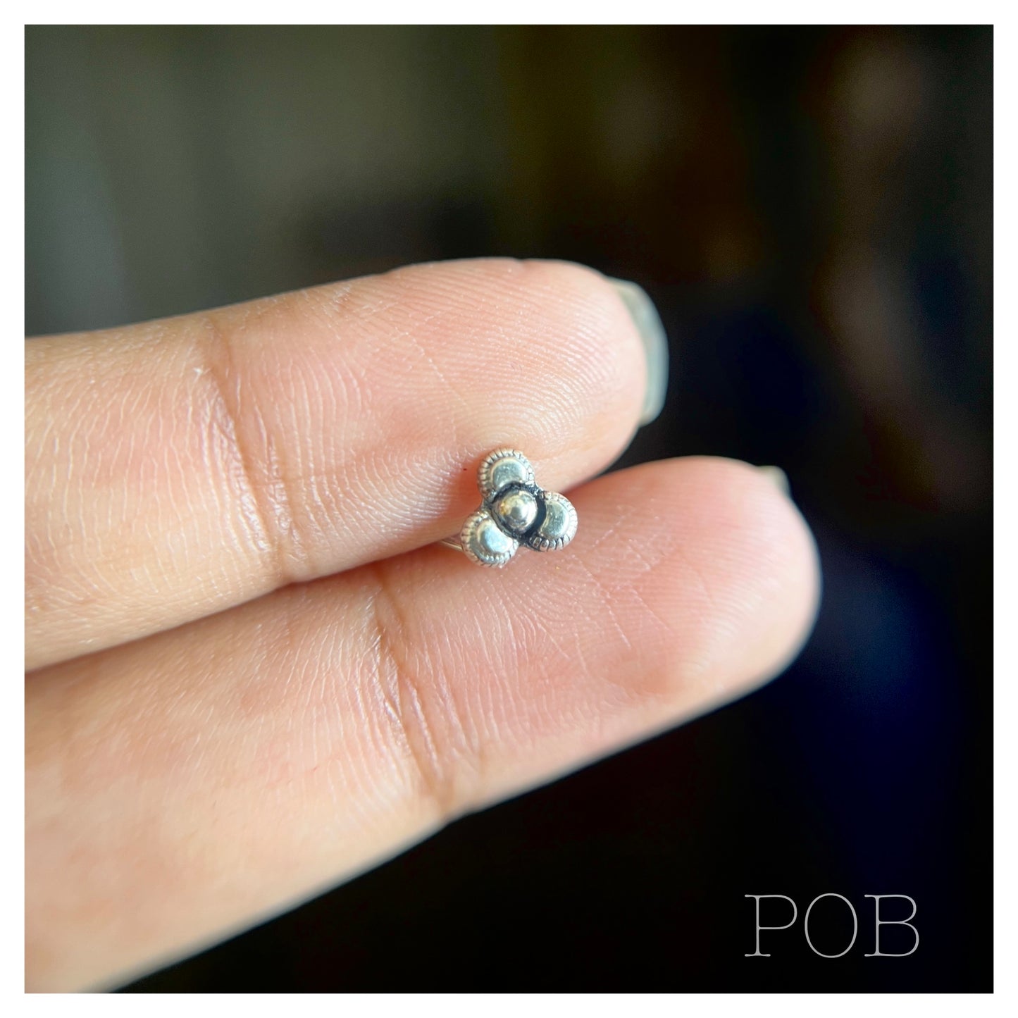 925 sterling silver nosepin POBx14