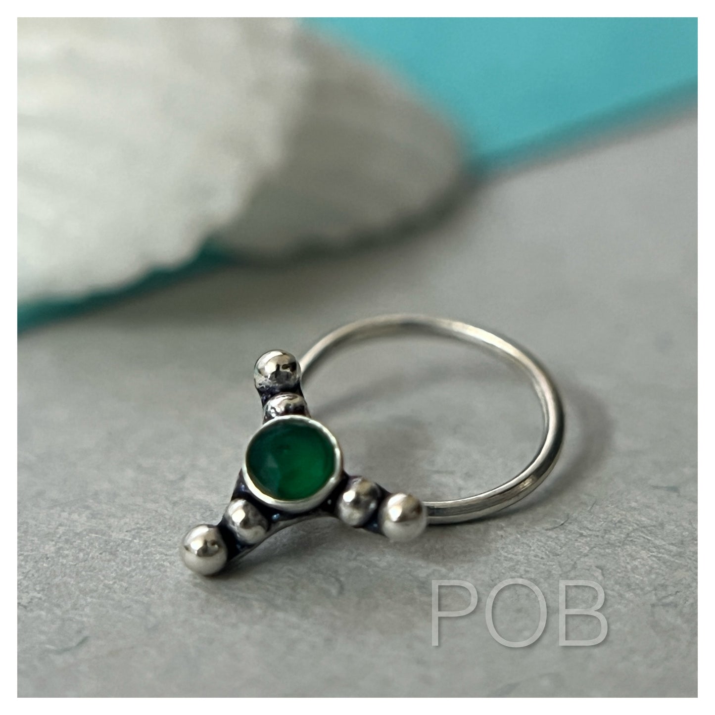 Sterling silver nose pin wire type POBX5