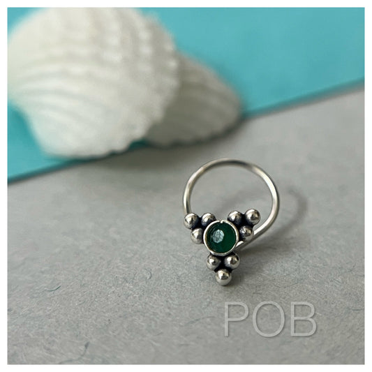 Sterling silver nose pin wire type POBX5